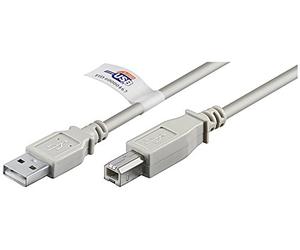 Wentronic 50831-GB - Cable USB (Clavija A y Clavija B, 2 m), Color Gris 5 m