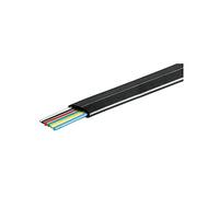 Wentronic 6 núcleos Telecphone cable plano 100 m Bobina Negro/Negro