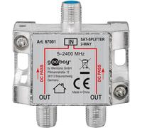 Wentronic 67001-gb - atenuador de señal satélite (1 entrada y 2 sali