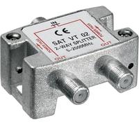 Wentronic 67001-GB - Atenuador de señal satélite (1 entrada y 2 salidas, 100 dB, 5-2450 MHz) (importado)