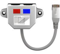 Wentronic 68911-gb - adaptador de conector rj45 a 2 entradas rj45, col