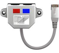 Wentronic 68911-GB - Adaptador de Conector RJ45 a 2 entradas RJ45, Color Negro