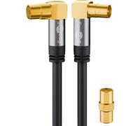 GOOBAY 70455 - Cable de conexión de antena (IEC) (tipo 135 dB) 4x apanta