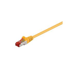 Wentronic 93210 - Cable Ethernet, Cable de Internet, Cable de Datos con Conectores RJ45 (0.25 m, SSTP, PIMF, Cat 6), Color Amarillo