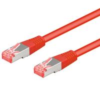 Goobay 93214 cat 6 - cable de enlace, s/ftp (pimf), color rojo, 0,25 m