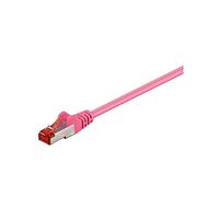 Wentronic 93433 - Cable Ethernet con conectores RJ45 (0.5 m, SSTP, PIMF, Cat 6), color magenta