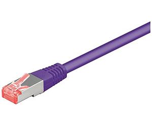 Wentronic 93536 - Cable Ethernet con Conectores RJ45 (1 m, SSTP, PIMF, Cat 6), Color púrpura