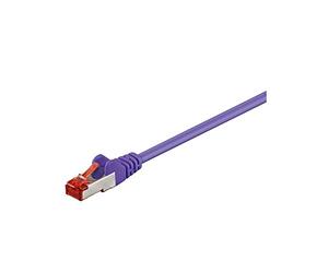 Wentronic 93541 - Cable Ethernet con Conectores RJ45 (3 m, SSTP, PIMF, Cat 6), Color púrpura