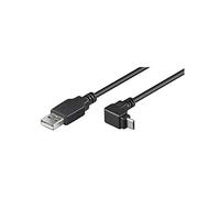 Wentronic 95343 - Cable USB 2.0 (1.8 m, USB A, Micro USB B), color negro