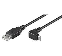 Wentronic 95343 - Cable USB 2.0 (1.8 m, USB A, Micro USB B), color negro