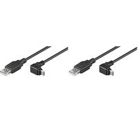 Wentronic 95343 - Cable USB 2.0 (1.8 m, USB A, Micro USB B), color negro (Paquete de 2)