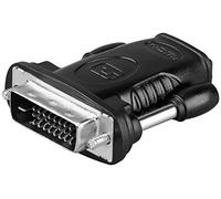 Wentronic A 333 (HDMI 19pin F/DVI-D 24+1pin M) - Adaptador para cable (HDMI 19pin F, DVI-D 24+1pin M, Macho/hembra, Negro)