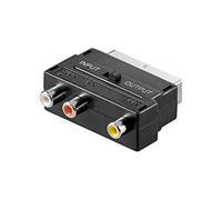 Wentronic AVK 195 - Adaptador euroconector (SCART, 3 x RCA), negro