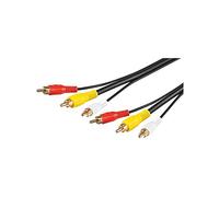 Wentronic AVK 201-150 1.5m - Cable AV (1,5m, 3 x RCA, 3 x RCA) Negro