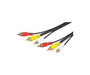 Wentronic AVK 201-150 1.5m - Cable AV (1,5m, 3 x RCA, 3 x RCA) Negro