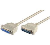Wentronic - Cable conector (conector D-Sub macho de 25 pines a conector D-Sub hembra de 25 pines, 1,8 m)