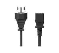 Wentronic - Cable de alimentación (enchufe de Suiza a conector IEC, 2 m), color negro