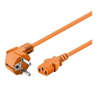 Wentronic - Cable de alimentación (enchufe Schuko, IEC 320 C13, 5 m), color naranja