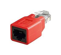 Goobay 68912 RJ45 RJ45 Rojo adaptador de cable - Adaptador para cable (RJ45, RJ45, Rojo)