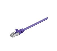 Wentronic Cat 5-100 FTP 1.0m - Cable de Red (1m, Macho/Macho, Púrpura, 4x2xAWG 26/7 CCA PVC)