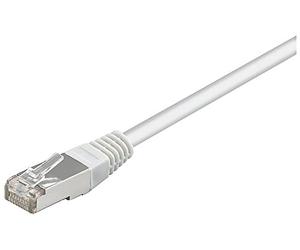 Wentronic Cat 5-200 FTP 2.0m - Cable de Red (2m, Macho/Macho, Color Blanco, 4x2xAWG 26/7 CCA PVC)