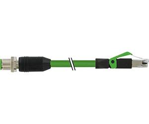 Wentronic - Conector M12 (conectores RJ45, apantallado, Ethernet)
