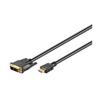 Wentronic - Conector macho HDMI de 19 pines a conector macho DVI-D (3 m)
