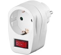 Wentronic - Enchufe de protección con interruptor, color blanco