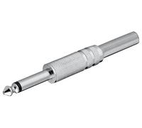 Wentronic - Enchufe tipo auriculares, 6,35 mm, mono, de metal, antitorsión 11 unidades