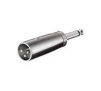 Wentronic Goobay 27452 Adaptador XLR; Conector macho AUX mono de 6,35 mm a macho XLR, clavija 3 pines a 6,35 mm, Adaptador de micrófono de audio estéreo, conector convertidor