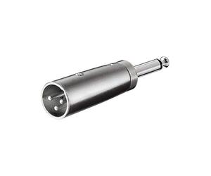 Wentronic Goobay 27452 Adaptador XLR; Conector macho AUX mono de 6,35 mm a macho XLR, clavija 3 pines a 6,35 mm, Adaptador de micrófono de audio estéreo, conector convertidor