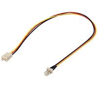 Wentronic goobay 93631 - Cable alargador para Ventilador (Conector Macho de 3 Pines a Conector de 3 Pines), Color Blanco