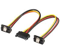Wentronic Goobay 95115 Cable de alimentación Interna 0,2 m - Cables de alimentación Interna (0,2 m, SATA de 15 Pines, SATA de 15 Pines, Macho/Hembra, 90°, Negro, Rojo, Amarillo, Multicolor)