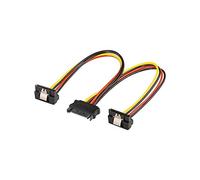 Wentronic Goobay 95115 Cable de alimentación Interna 0,2 m - Cables de alimentación Interna (0,2 m, SATA de 15 Pines, SATA de 15 Pines, Macho/Hembra, 90°, Negro, Rojo, Amarillo, Multicolor)