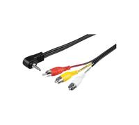 Wentronic Goobay AVK 199-150 1.5m cable de audio 1,5 m 3,5mm 3 x RCA - negro