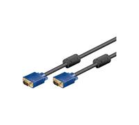 Wentronic Goobay - Cable de Monitor (Conector Macho HD de 15 Pines a Conector Macho HD de 15 Pines XGA SVGA, 10 m), Color Negro 1 x Monitorkabel