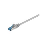Wentronic Goobay - Cable Patch Cat 6A S/FTP PiMF, Cable de Red 500 MHz, Cable LAN, Cable de Internet de Cobre Libre de halógenos, Conector RJ 45, Gris, 10m, 93701