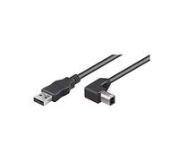 Wentronic Goobay USB 2.0 AB 100 R/A HiSpeed,1m USB A USB B Macho Macho Negro - Cable USB (1 m, USB A, USB B, Macho/Macho, Negro)