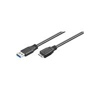 Wentronic Microconnect USB3.0AB3MICRO - Cable USB (3.0, USB A, USB B, 1 m) Negro
