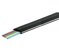 Wentronic negro 6 núcleos teléfono cable plano 100 m bobina negro /