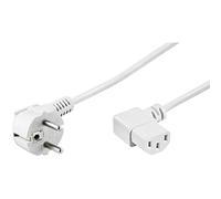 Wentronic NK 102 W - Cable de Red (Enchufe acodado a Conector IEC 320 C13) Blanco 3 m (95430)