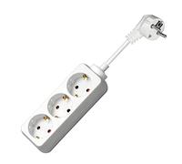 Wentronic - Regleta con interruptor (3 enchufes Schuko, protección infantil, 3 m), color blanco