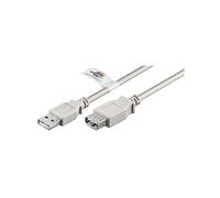 Wentronic USB 2.0, 3.0 m - Cable USB (3.0 m, 2.0, USB A, USB A) Gris