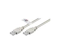 Wentronic USB AA 200 HiSpeedCert 2.0 2m - Cable USB (USB A, USB A, Macho/Macho, 2X AWG 24 2X AWG 28) Gris