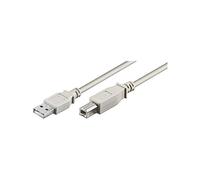 Wentronic USB AB 300 LC HiSpeed 2.0 3m - Cable USB (USB A, USB B, Macho/Macho, 2x AWG 28 2x AWG 28) Gris
