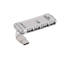 Wentronic USB - HUB 4 Port Mini Hub USB 2.0 - Hub USB, plata