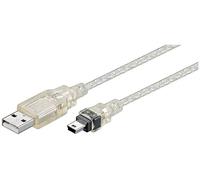 Wentronic USB MINI-B 5 pin 060 TRANS 0.6m - Cable USB (USB A, Mini-USB B, Macho/Macho) Transparente