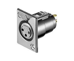 Wentronic XLR 187-3 G XLR FM 3 pin Acero inoxidable - Conector (Acero inoxidable)