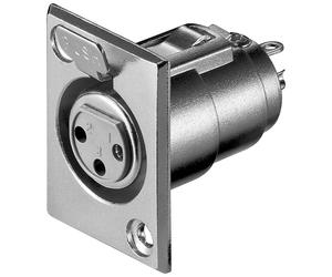 Wentronic xlr 187-3 xlr fm acero inoxidable - conector (acero inoxidab