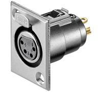 Wentronic XLR 187-4 G XLR FM 4 Pin Acero Inoxidable - Conector (Acero Inoxidable)